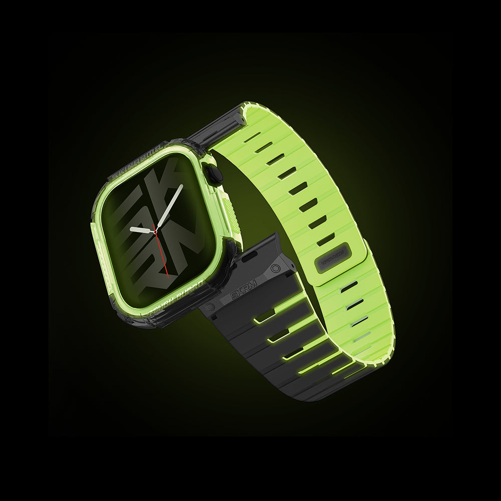__genel|3|apple-watch-ultra-49mm-skinarma-nightglow-atom-tpu-kasa-koruyucu-gemini-silikon-kordon-04|Apple Watch Ultra 49mm Skinarma Nightglow Atom TPU Kasa Koruyucu + Gemini Silikon Kordon