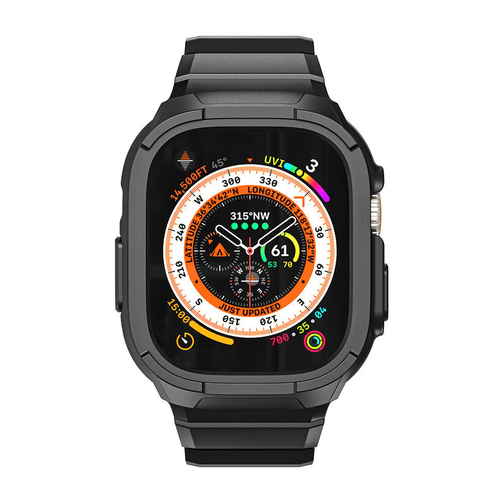 __genel|3|apple-watch-ultra-49mm-wiwu-wi-wb014-armor-serisi-2in1-sert-pc-kasa-koruyuculu-silikon-kordon-04|Apple Watch Ultra 49mm Wiwu Wi-WB014 Armor Serisi 2in1 Sert PC Kasa Koruyuculu Silikon Kordon