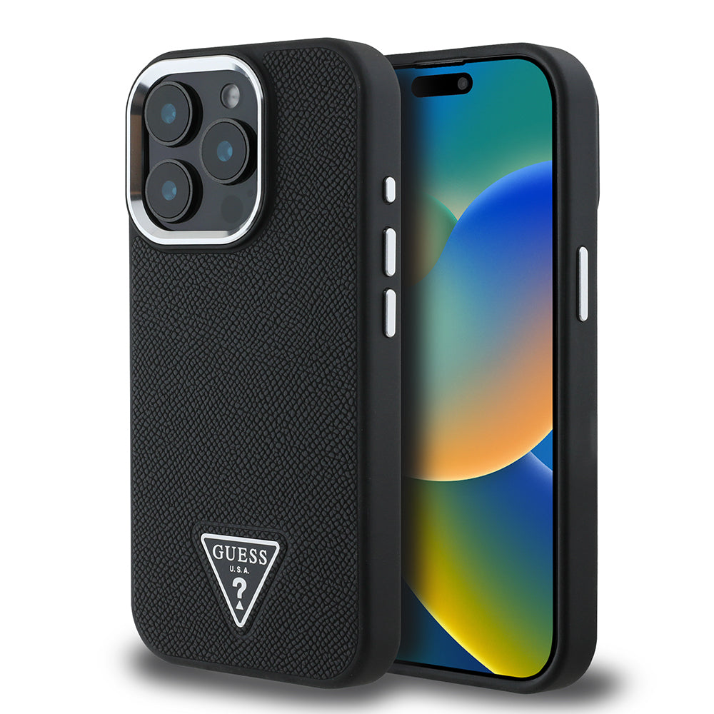 __genel|0|apple-iphone-14-pro-max-kilif-guess-orjinal-lisansli-m-safe-sarj-ozellikli-grained-triangle-kapak-01|Apple iPhone 14 Pro Max Kılıf Guess Orjinal Lisanslı MagSafe Şarj Özellikli Grained Triangle Kapak