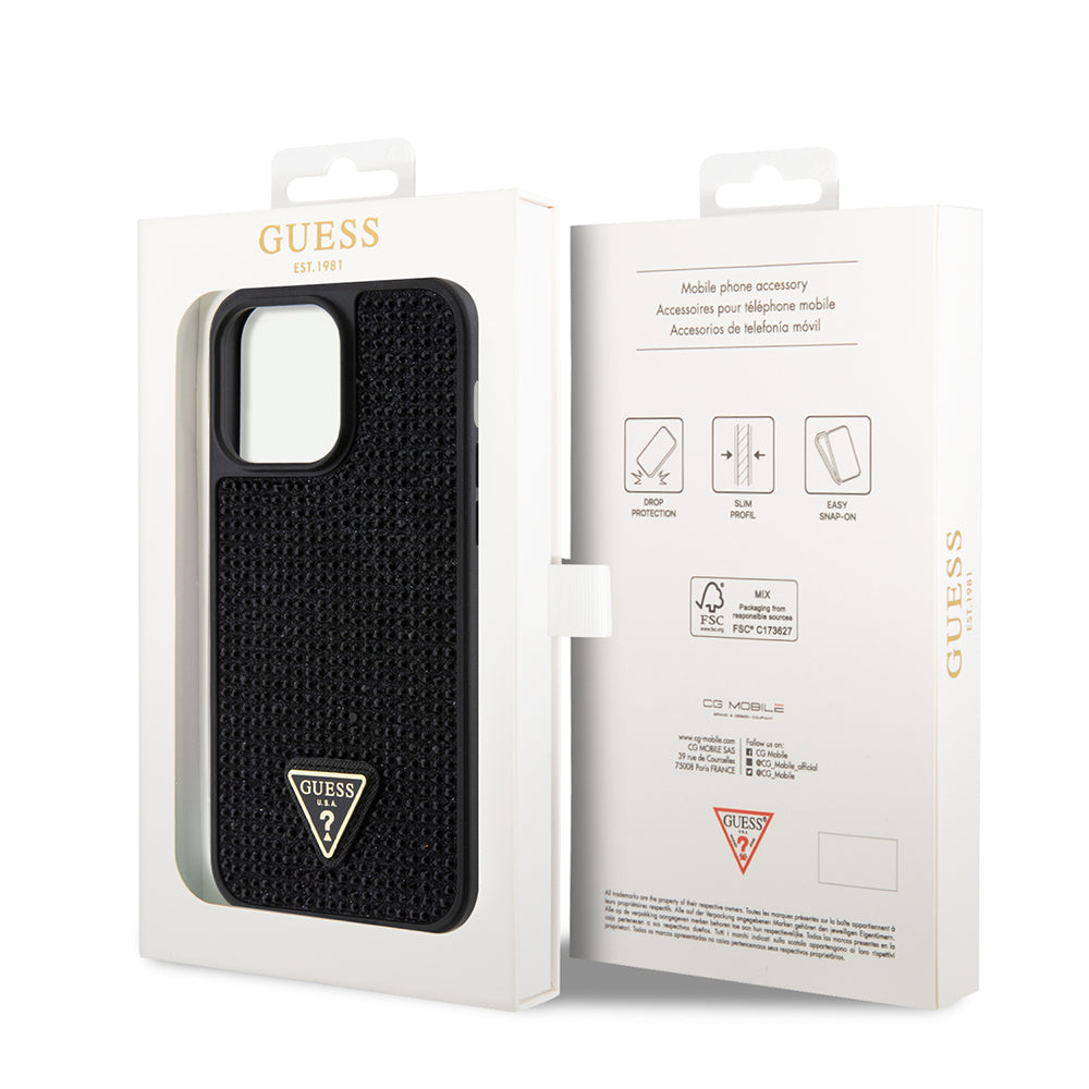 __genel|14|apple-iphone-14-pro-max-kilif-guess-orjinal-lisansli-tasli-arka-yuzey-ucgen-logolu-kapak-15|Apple iPhone 14 Pro Max Kılıf Guess Orjinal Lisanslı Taşlı Arka Yüzey Üçgen Logolu Kapak