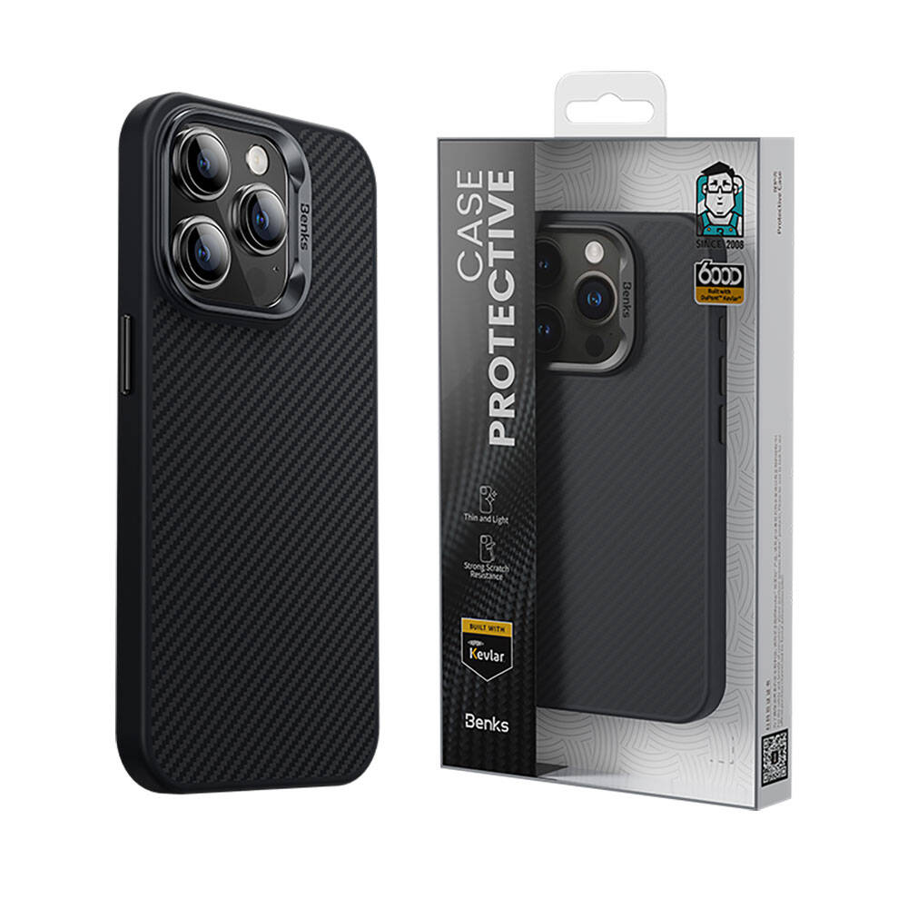 __genel|5|apple-iphone-14-pro-max-kilif-karbon-fiber-m-safe-sarj-ozellikli-benks-hybrid-armorpro-600d-kevlar-kapak-06|Apple iPhone 14 Pro Max Kılıf Karbon Fiber MagSafe Şarj Özellikli Benks Hybrid ArmorPro 600D Kevlar Kapak