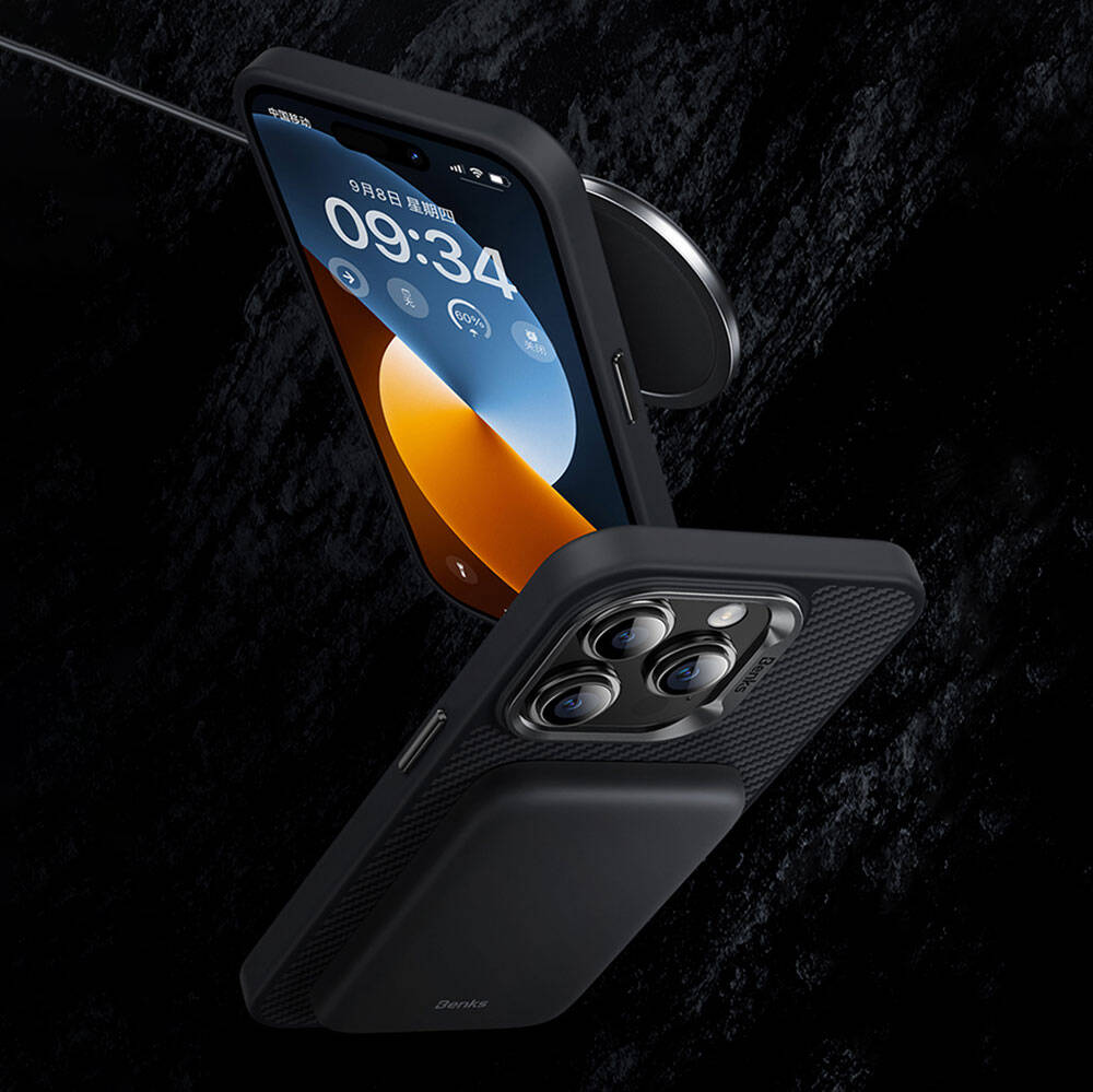 __genel|9|apple-iphone-14-pro-max-kilif-karbon-fiber-m-safe-sarj-ozellikli-benks-hybrid-armorpro-600d-kevlar-kapak-10|Apple iPhone 14 Pro Max Kılıf Karbon Fiber MagSafe Şarj Özellikli Benks Hybrid ArmorPro 600D Kevlar Kapak
