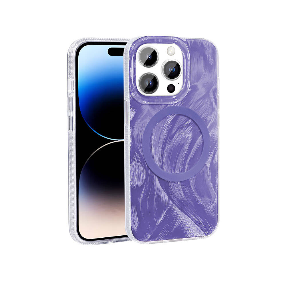 __genel|2|apple-iphone-14-pro-max-kilif-m-safe-sarj-ozellikli-firca-boya-desenli-zore-palet-kapak-03|Apple iPhone 14 Pro Max Kılıf MagSafe Şarj Özellikli Fırça Boya Desenli Gordonix Palet Kapak
