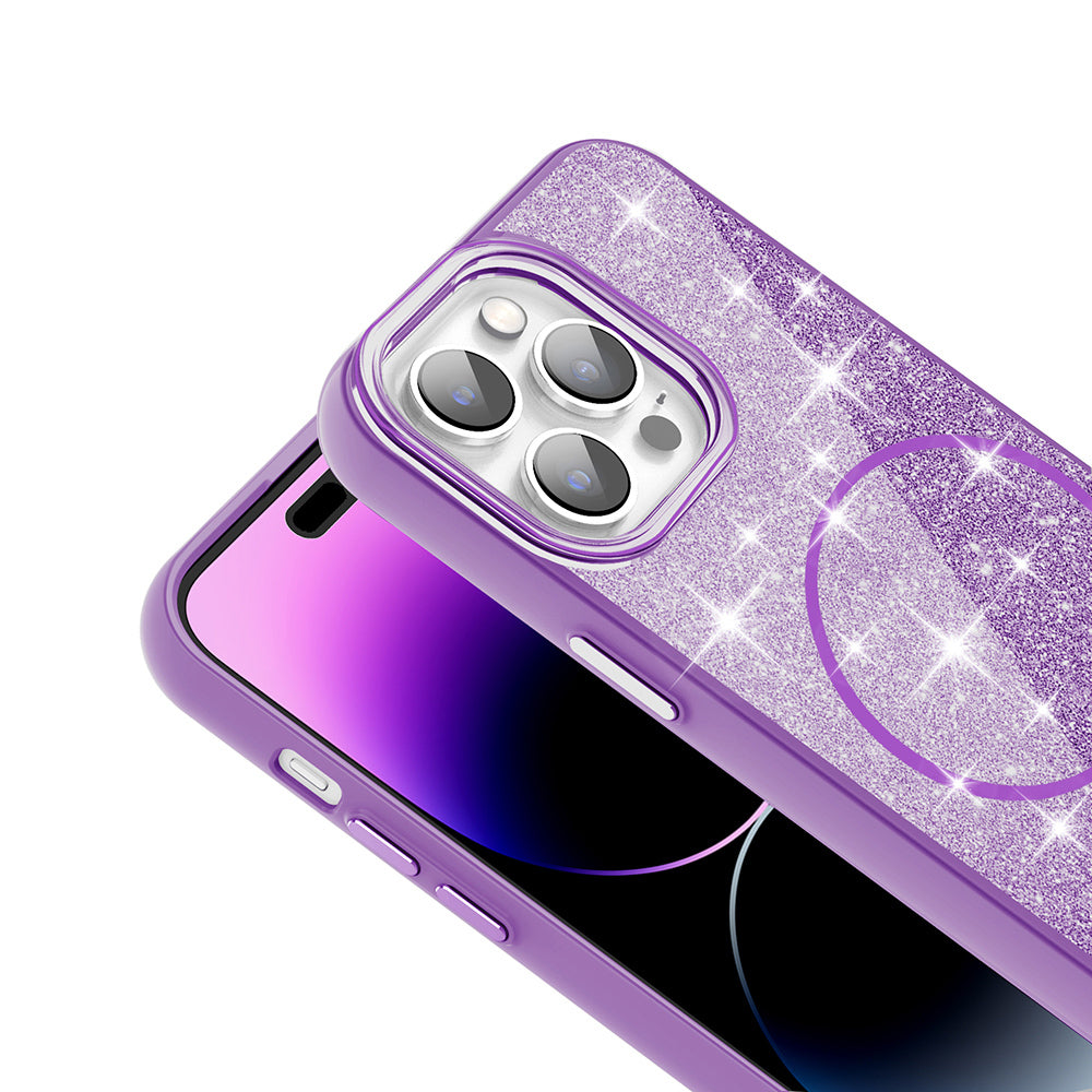 __genel|3|apple-iphone-14-pro-max-kilif-m-safe-sarj-ozellikli-parlayan-simli-zore-okso-kapak-04|Apple iPhone 14 Pro Max Kılıf MagSafe Şarj Özellikli Parlayan Simli Gordonix Okso Kapak
