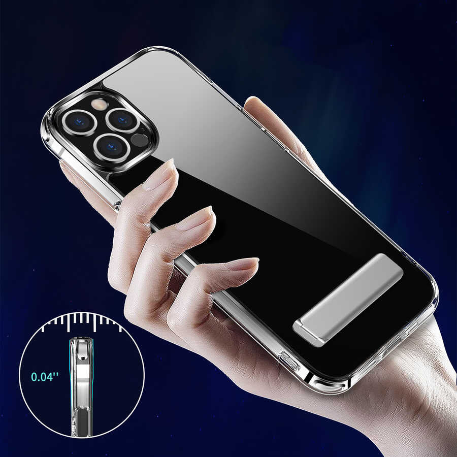 __genel|10|apple-iphone-14-pro-max-kilif-standli-seffaf-silikon-zore-l-stand-kapak-11|Apple iPhone 14 Pro Max Kılıf Standlı Şeffaf Silikon Gordonix L-Stand Kapak