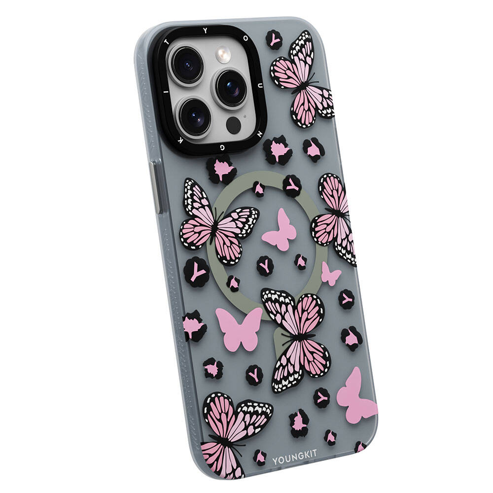 __genel|4|apple-iphone-15-pro-max-kilif-m-safe-sarj-ozellikli-kelebek-desenli-youngkit-shadow-dance-serisi-kapak-05|Apple iPhone 15 Pro Max Kılıf MagSafe Şarj Özellikli Kelebek Desenli Youngkit Shadow Dance Serisi Kapak