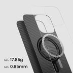 __genel|3|apple-iphone-16-pro-kilif-m-safe-sarj-ozellikli-600d-aramid-karbon-fiber-pitaka-ultra-slim-classic-serisi-black-grey-twill-kapak-04|Apple iPhone 16 Pro Kılıf MagSafe Şarj Özellikli 600D Aramid Karbon Fiber Pitaka Ultra-Slim Classic Serisi Black-Grey Twill Kapak