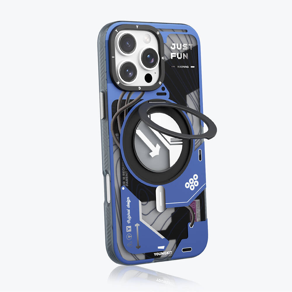 __genel|9|apple-iphone-16-pro-kilif-m-safe-sarj-ozellikli-youngkit-360-standli-starship-serisi-kapak-10|Apple iPhone 16 Pro Kılıf MagSafe Şarj Özellikli Youngkit 360° Standlı Starship Serisi Kapak