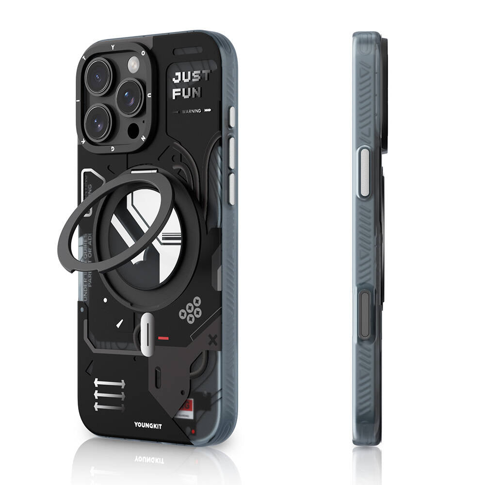 __genel|10|apple-iphone-16-pro-kilif-m-safe-sarj-ozellikli-youngkit-360-standli-starship-serisi-kapak-11|Apple iPhone 16 Pro Kılıf MagSafe Şarj Özellikli Youngkit 360° Standlı Starship Serisi Kapak