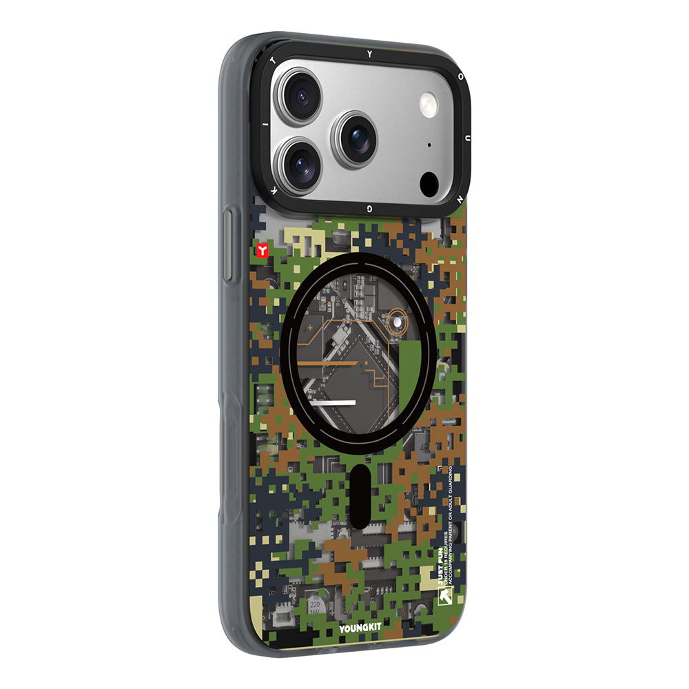 __genel|1|apple-iphone-17-pro-kilif-m-safe-sarj-ozellikli-youngkit-camouflage-sykell-serisi-kapak-02|Apple iPhone 17 Pro Kılıf MagSafe Şarj Özellikli Youngkit Camouflage Sykell Serisi Kapak