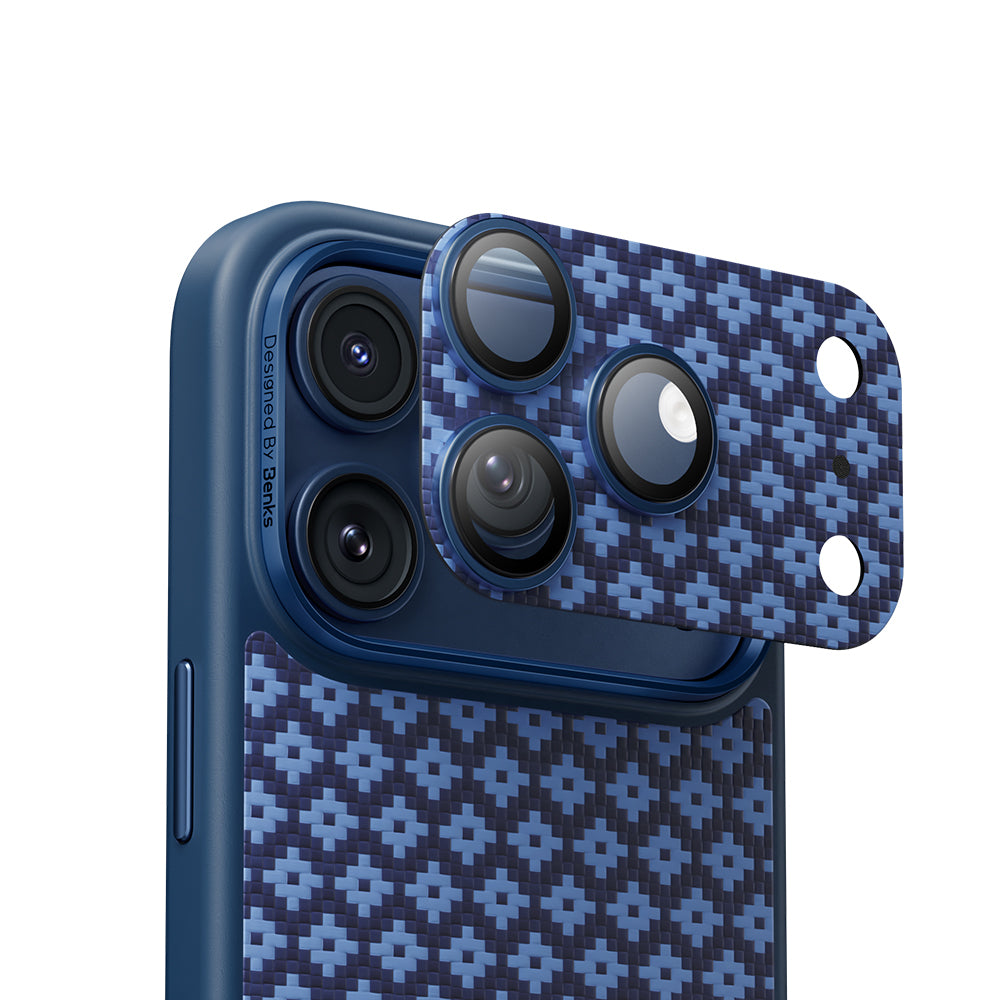 __genel|9|apple-iphone-17-pro-max-benks-armorwarrior-armorgrid-serisi-kevlar-kamera-lens-koruyucu-10|Apple iPhone 17 Pro Max Benks ArmorWarrior ArmorGrid Serisi Kevlar Kamera Lens Koruyucu