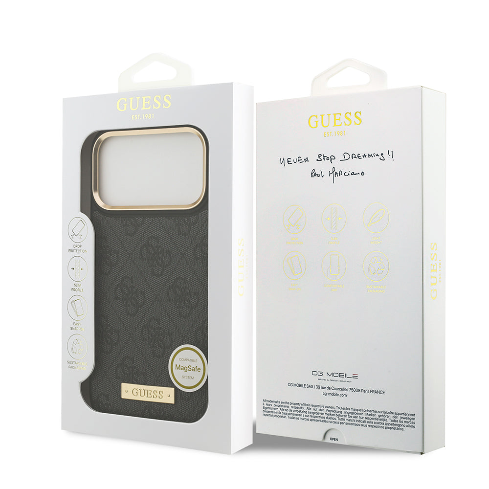__genel|20|apple-iphone-17-pro-max-kilif-guess-orjinal-lisansli-m-safe-sarj-ozellikli-4g-desenli-pu-metal-plaka-klasik-logolu-kapak-21|Apple iPhone 17 Pro Max Kılıf Guess Orjinal Lisanslı MagSafe Şarj Özellikli 4G Desenli PU Metal Plaka Klasik Logolu Kapak