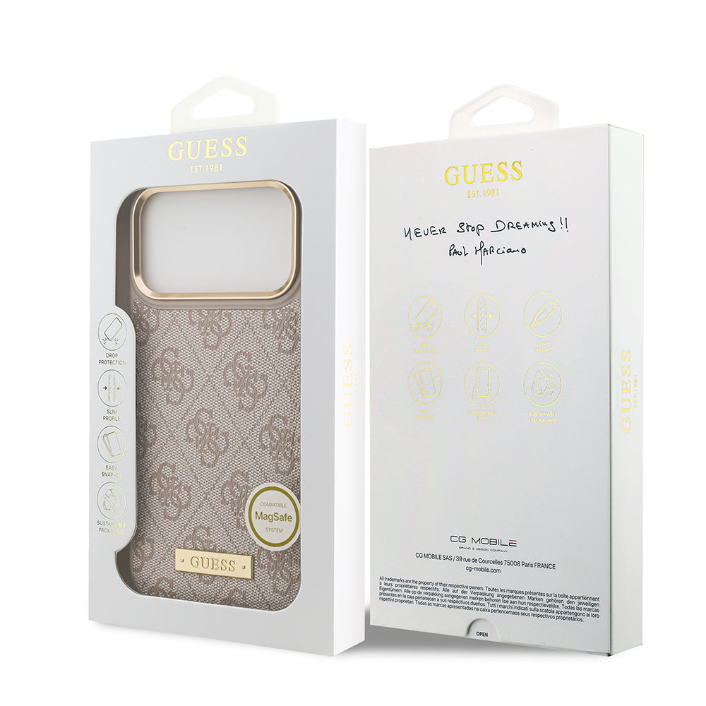 __genel|21|apple-iphone-17-pro-max-kilif-guess-orjinal-lisansli-m-safe-sarj-ozellikli-4g-desenli-pu-metal-plaka-klasik-logolu-kapak-22|Apple iPhone 17 Pro Max Kılıf Guess Orjinal Lisanslı MagSafe Şarj Özellikli 4G Desenli PU Metal Plaka Klasik Logolu Kapak