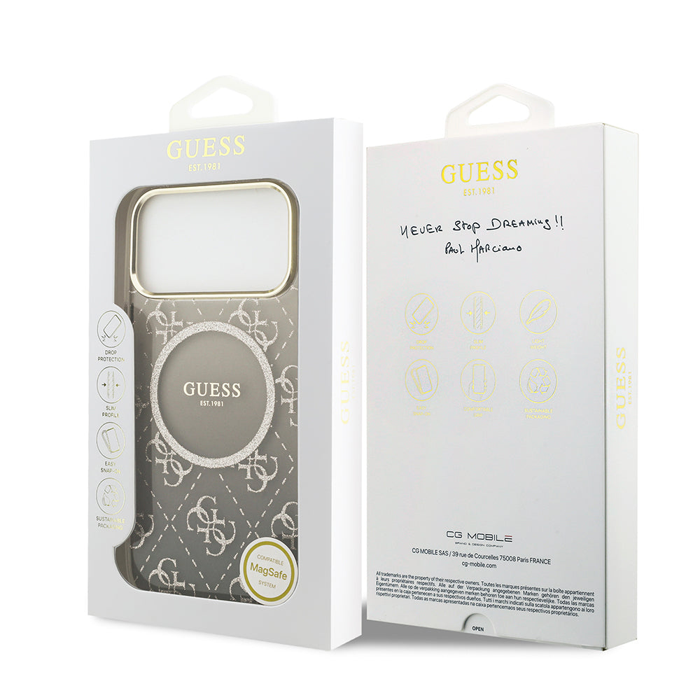 __genel|19|apple-iphone-17-pro-max-kilif-guess-orjinal-lisansli-m-safe-sarj-ozellikli-4g-desenli-simli-silikon-kapak-20|Apple iPhone 17 Pro Max Kılıf Guess Orjinal Lisanslı MagSafe Şarj Özellikli 4G Desenli Simli Silikon Kapak