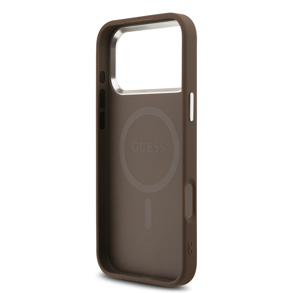 __genel|13|apple-iphone-17-pro-max-kilif-guess-orjinal-lisansli-m-safe-sarj-ozellikli-gumus-metal-kamera-cerceveli-ucgen-logo-4g-desenli-kapak-14|Apple iPhone 17 Pro Max Kılıf Guess Orjinal Lisanslı MagSafe Şarj Özellikli Gümüş Metal Kamera Çerçeveli Üçgen Logo 4G Desenli Kapak