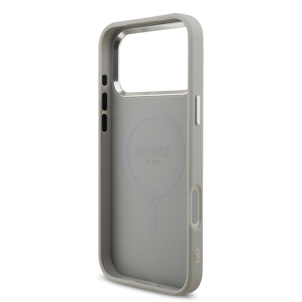 __genel|24|apple-iphone-17-pro-max-kilif-guess-orjinal-lisansli-m-safe-sarj-ozellikli-metal-kamera-cerceveli-ucgen-logolu-glitter-kapak-25|Apple iPhone 17 Pro Max Kılıf Guess Orjinal Lisanslı MagSafe Şarj Özellikli Metal Kamera Çerçeveli Üçgen Logolu Glitter Kapak