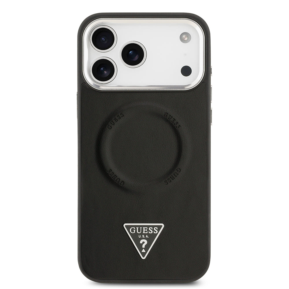 __genel|2|apple-iphone-17-pro-max-kilif-guess-orjinal-lisansli-m-safe-sarj-ozellikli-pu-deri-metal-kamera-cerceveli-ucgen-logolu-kapak-03|Apple iPhone 17 Pro Max Kılıf Guess Orjinal Lisanslı MagSafe Şarj Özellikli PU Deri Metal Kamera Çerçeveli Üçgen Logolu Kapak