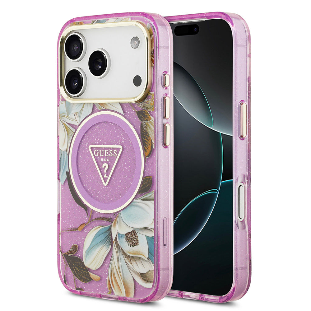 __genel|0|apple-iphone-17-pro-max-kilif-guess-orjinal-lisansli-m-safe-sarj-ozellikli-simli-cicek-desenli-metal-kamera-cerceveli-ucgen-logolu-kapak-01|Apple iPhone 17 Pro Max Kılıf Guess Orjinal Lisanslı MagSafe Şarj Özellikli Simli Çiçek Desenli Metal Kamera Çerçeveli Üçgen Logolu Kapak