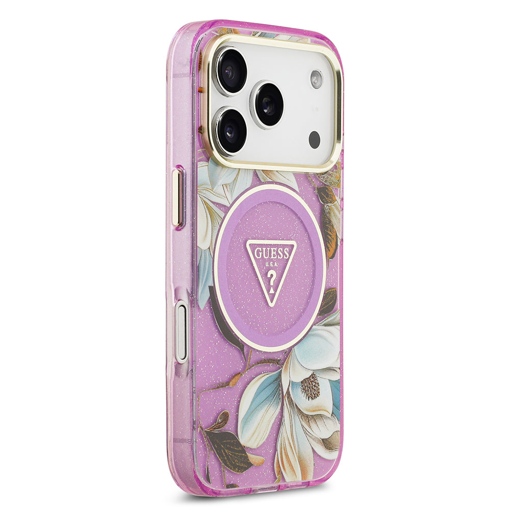 __genel|3|apple-iphone-17-pro-max-kilif-guess-orjinal-lisansli-m-safe-sarj-ozellikli-simli-cicek-desenli-metal-kamera-cerceveli-ucgen-logolu-kapak-04|Apple iPhone 17 Pro Max Kılıf Guess Orjinal Lisanslı MagSafe Şarj Özellikli Simli Çiçek Desenli Metal Kamera Çerçeveli Üçgen Logolu Kapak