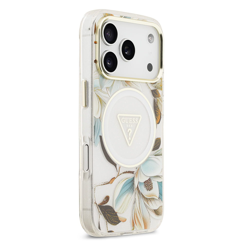 __genel|9|apple-iphone-17-pro-max-kilif-guess-orjinal-lisansli-m-safe-sarj-ozellikli-simli-cicek-desenli-metal-kamera-cerceveli-ucgen-logolu-kapak-10|Apple iPhone 17 Pro Max Kılıf Guess Orjinal Lisanslı MagSafe Şarj Özellikli Simli Çiçek Desenli Metal Kamera Çerçeveli Üçgen Logolu Kapak
