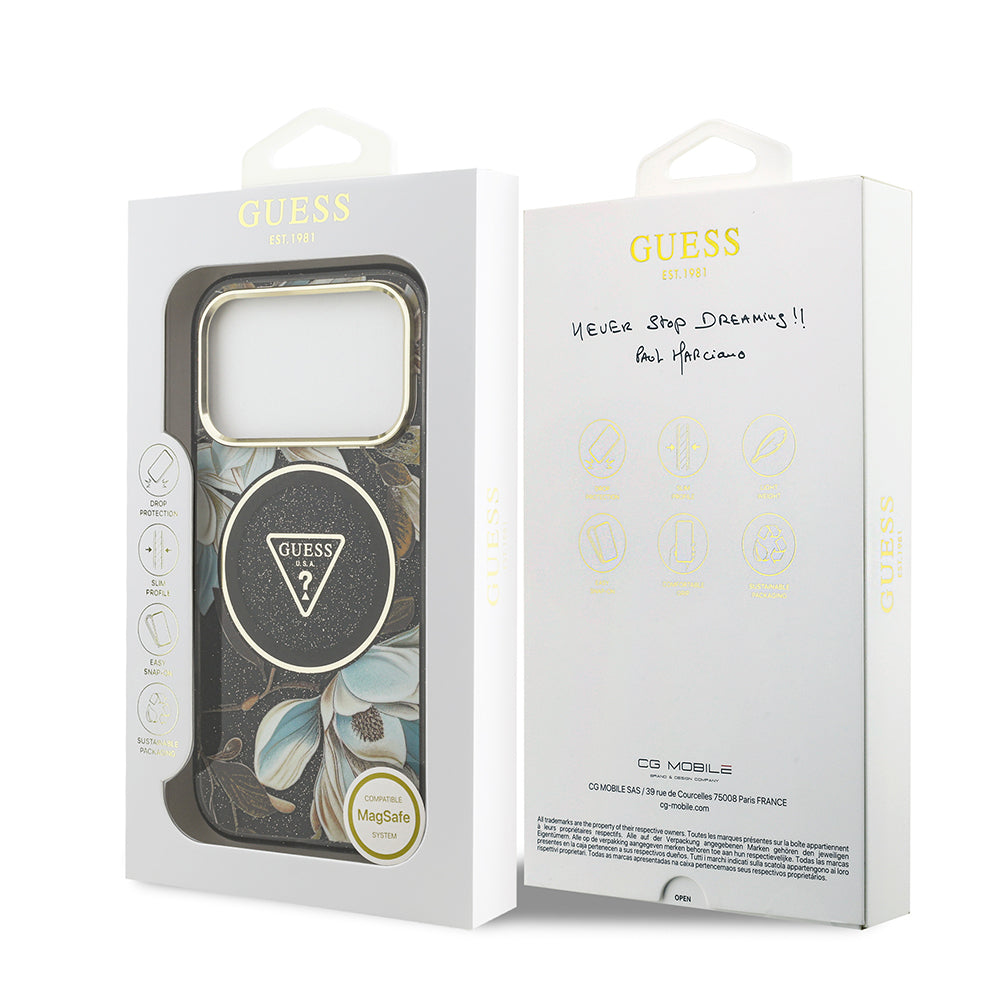 __genel|28|apple-iphone-17-pro-max-kilif-guess-orjinal-lisansli-m-safe-sarj-ozellikli-simli-cicek-desenli-metal-kamera-cerceveli-ucgen-logolu-kapak-29|Apple iPhone 17 Pro Max Kılıf Guess Orjinal Lisanslı MagSafe Şarj Özellikli Simli Çiçek Desenli Metal Kamera Çerçeveli Üçgen Logolu Kapak