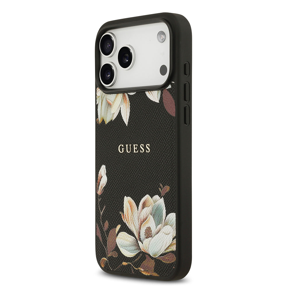 __genel|1|apple-iphone-17-pro-max-kilif-guess-orjinal-lisansli-m-safe-sarj-ozellikli-taneli-cicek-tasarimli-metal-yazi-logolu-kapak-02|Apple iPhone 17 Pro Max Kılıf Guess Orjinal Lisanslı MagSafe Şarj Özellikli Taneli Çiçek Tasarımlı Metal Yazı Logolu Kapak