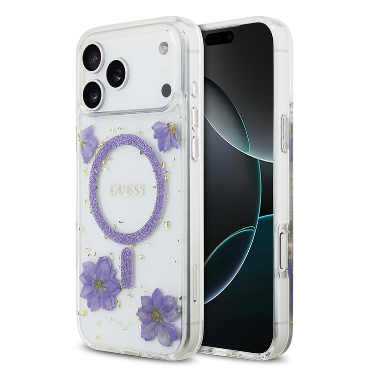 __genel|0|apple-iphone-17-pro-max-kilif-guess-orjinal-lisansli-m-safe-sarj-ozellikli-transparan-resin-flowers-kapak-01|Apple iPhone 17 Pro Max Kılıf Guess Orjinal Lisanslı MagSafe Şarj Özellikli Transparan Resin Flowers Kapak