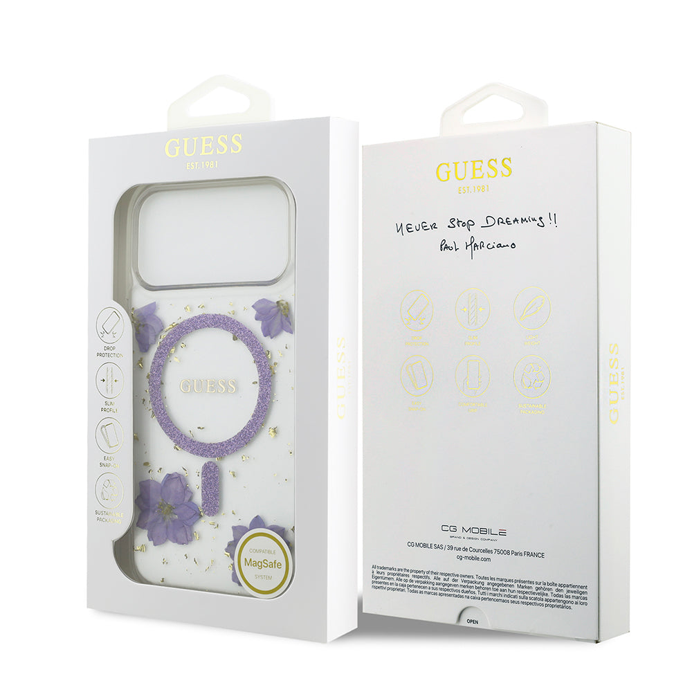 __genel|13|apple-iphone-17-pro-max-kilif-guess-orjinal-lisansli-m-safe-sarj-ozellikli-transparan-resin-flowers-kapak-14|Apple iPhone 17 Pro Max Kılıf Guess Orjinal Lisanslı MagSafe Şarj Özellikli Transparan Resin Flowers Kapak