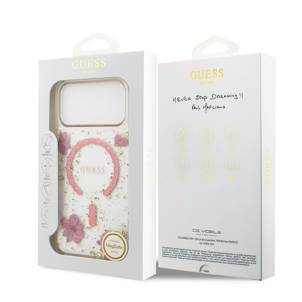 __genel|14|apple-iphone-17-pro-max-kilif-guess-orjinal-lisansli-m-safe-sarj-ozellikli-transparan-resin-flowers-kapak-15|Apple iPhone 17 Pro Max Kılıf Guess Orjinal Lisanslı MagSafe Şarj Özellikli Transparan Resin Flowers Kapak