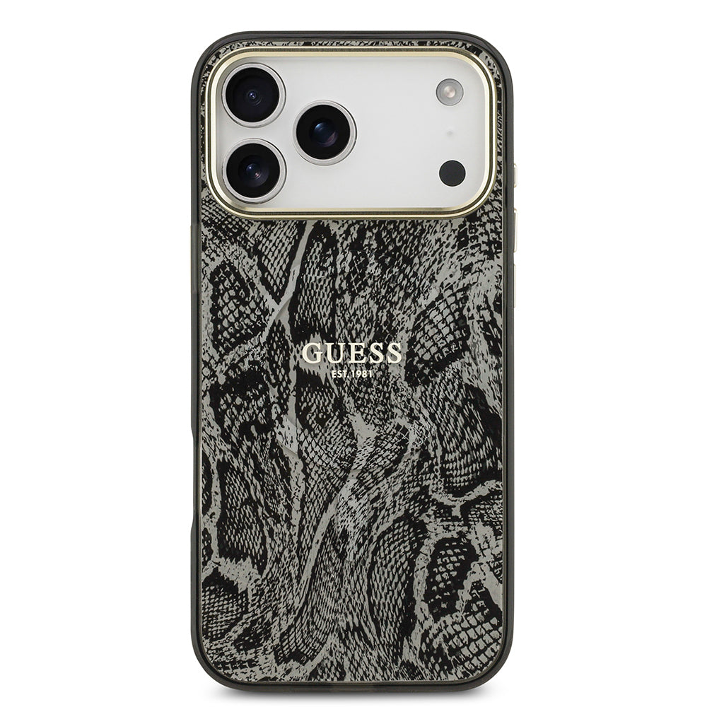 __genel|8|apple-iphone-17-pro-max-kilif-guess-orjinal-lisansli-m-safe-sarj-ozellikli-yazi-logolu-python-desenli-kapak-09|Apple iPhone 17 Pro Max Kılıf Guess Orjinal Lisanslı MagSafe Şarj Özellikli Yazı Logolu Python Desenli Kapak