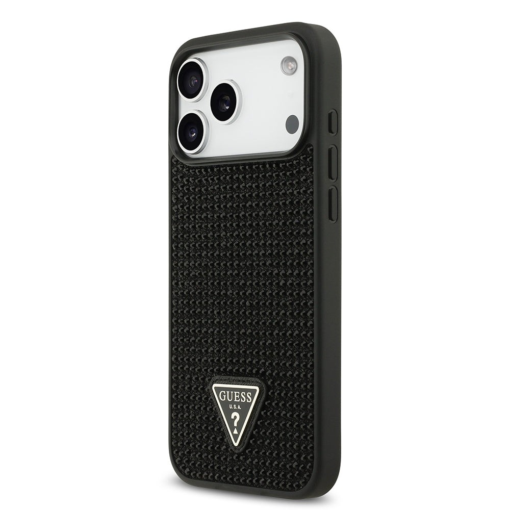 __genel|1|apple-iphone-17-pro-max-kilif-guess-orjinal-lisansli-tasli-arka-yuzey-ucgen-logolu-kapak-02|Apple iPhone 17 Pro Max Kılıf Guess Orjinal Lisanslı Taşlı Arka Yüzey Üçgen Logolu Kapak