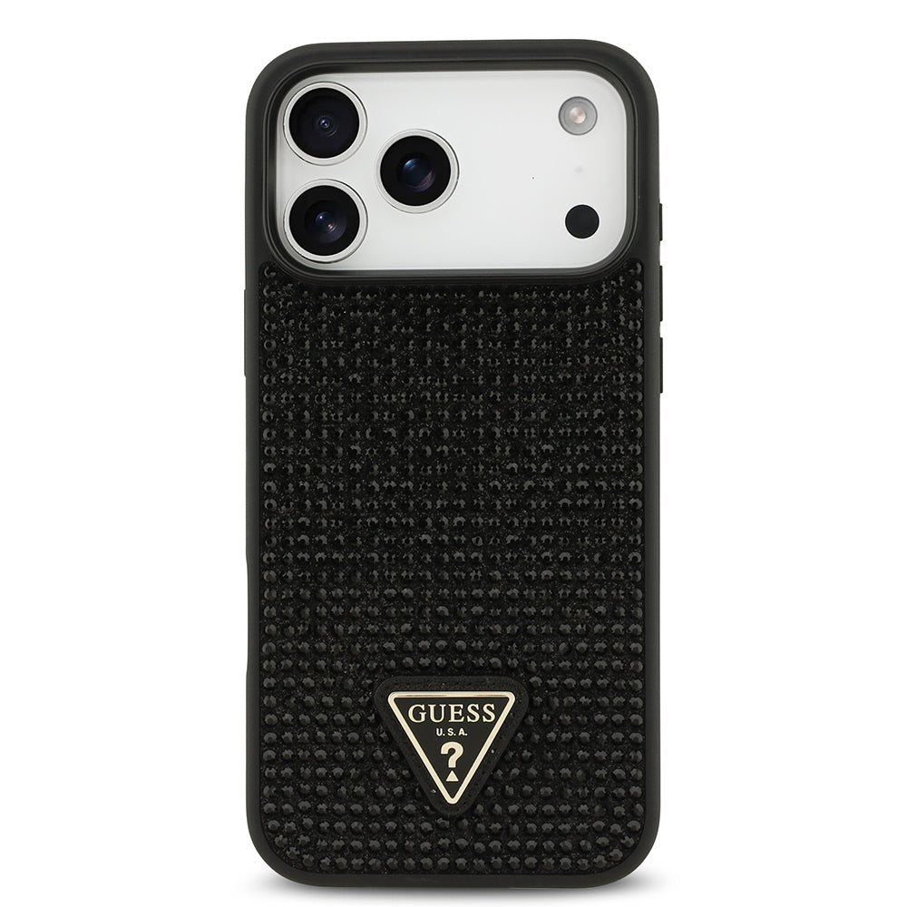 __genel|2|apple-iphone-17-pro-max-kilif-guess-orjinal-lisansli-tasli-arka-yuzey-ucgen-logolu-kapak-03|Apple iPhone 17 Pro Max Kılıf Guess Orjinal Lisanslı Taşlı Arka Yüzey Üçgen Logolu Kapak