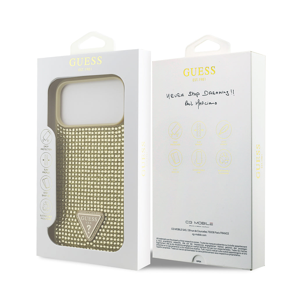 __genel|14|apple-iphone-17-pro-max-kilif-guess-orjinal-lisansli-tasli-arka-yuzey-ucgen-logolu-kapak-15|Apple iPhone 17 Pro Max Kılıf Guess Orjinal Lisanslı Taşlı Arka Yüzey Üçgen Logolu Kapak