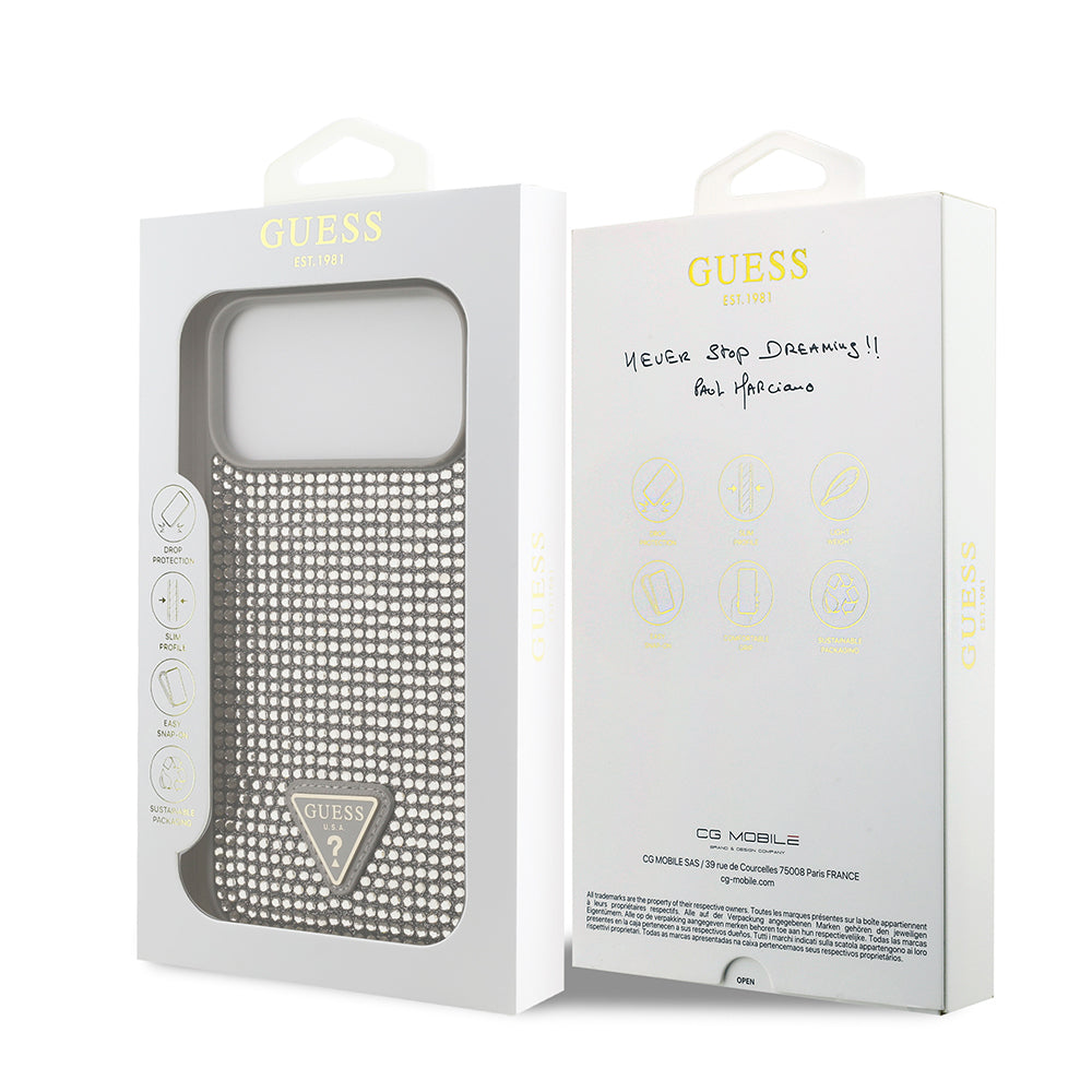 __genel|28|apple-iphone-17-pro-max-kilif-guess-orjinal-lisansli-tasli-arka-yuzey-ucgen-logolu-kapak-29|Apple iPhone 17 Pro Max Kılıf Guess Orjinal Lisanslı Taşlı Arka Yüzey Üçgen Logolu Kapak