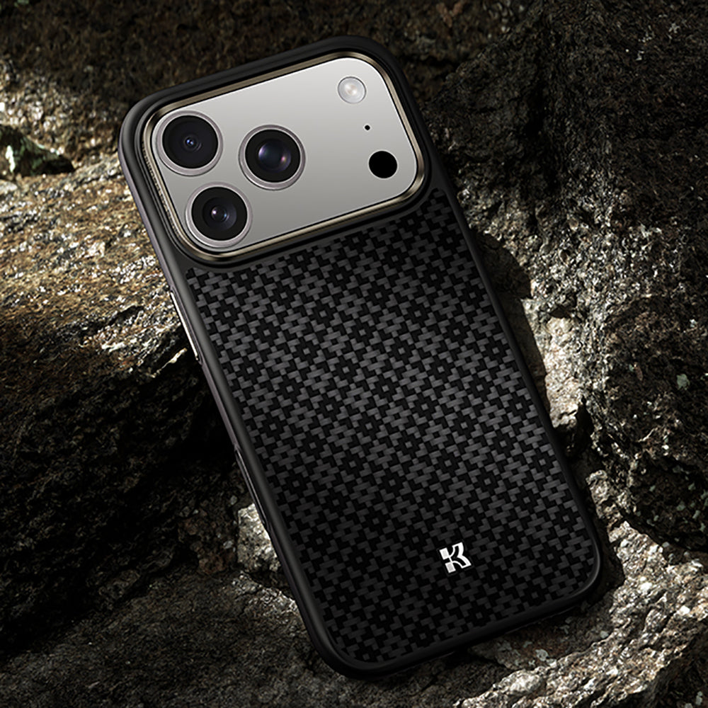 __genel|13|apple-iphone-17-pro-max-kilif-m-safe-sarj-ozellikli-benks-armorpro-armorgrid-serisi-kevlar-karbon-kapak-14|Apple iPhone 17 Pro Max Kılıf MagSafe Şarj Özellikli Benks ArmorPro ArmorGrid Serisi Kevlar Karbon Kapak