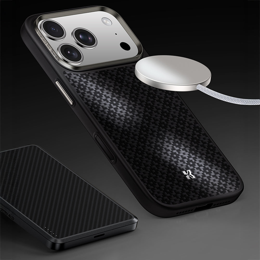 __genel|19|apple-iphone-17-pro-max-kilif-m-safe-sarj-ozellikli-benks-armorpro-armorgrid-serisi-kevlar-karbon-kapak-20|Apple iPhone 17 Pro Max Kılıf MagSafe Şarj Özellikli Benks ArmorPro ArmorGrid Serisi Kevlar Karbon Kapak