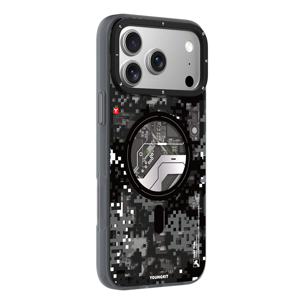 __genel|4|apple-iphone-17-pro-max-kilif-m-safe-sarj-ozellikli-youngkit-camouflage-sykell-serisi-kapak-05|Apple iPhone 17 Pro Max Kılıf MagSafe Şarj Özellikli Youngkit Camouflage Sykell Serisi Kapak