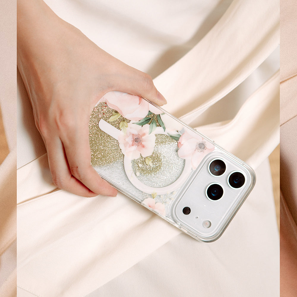__genel|3|apple-iphone-17-pro-max-kilif-m-safe-sarj-ozellikli-cicek-desenli-simli-arka-yuzey-coehl-fleurette-kapak-04|Apple iPhone 17 Pro Max Kılıf MagSafe Şarj Özellikli Çiçek Desenli Simli Arka Yüzey Coehl Fleurette Kapak