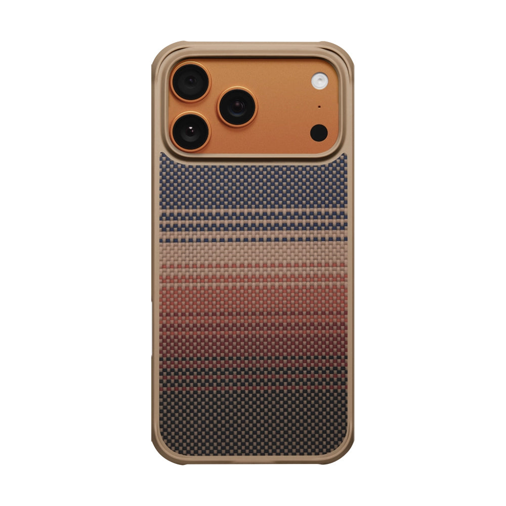 __genel|0|apple-iphone-17-pro-max-kilif-m-safe-sarj-ozellikli-pitaka-tactile-woven-sunset-moonrise-aramid-pro-guard-serisi-karbon-kapak-01|Apple iPhone 17 Pro Max Kılıf MagSafe Şarj Özellikli Pitaka Tactile Woven Sunset-Moonrise Aramid Pro Guard Serisi Karbon Kapak