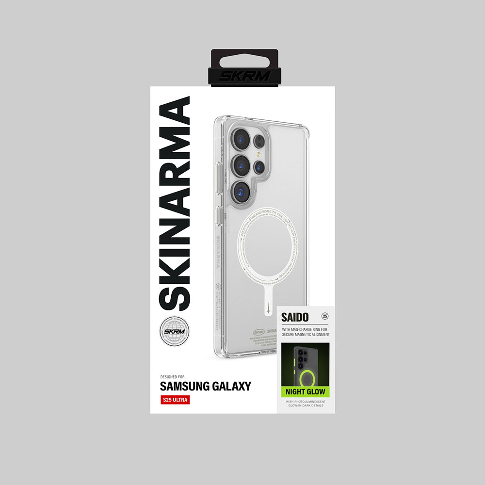 __genel|4|galaxy-s25-ultra-kilif-m-safe-sarj-ozellikli-seffaf-airbag-tasarimli-skinarma-saido-nightglow-kapak-05|Galaxy S25 Ultra Kılıf MagSafe Şarj Özellikli Şeffaf Airbag Tasarımlı Skinarma Saido Nightglow Kapak
