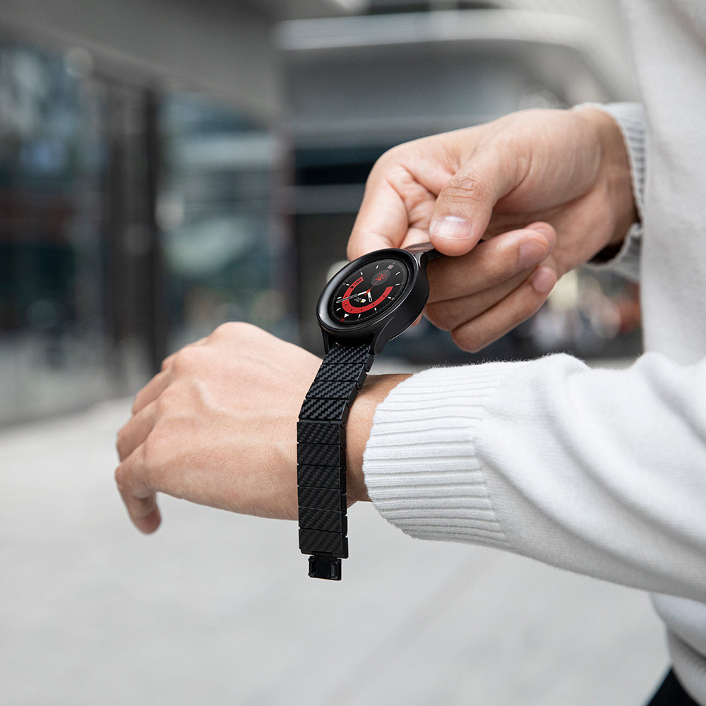 __genel|19|galaxy-watch-5-pro-45mm-karbon-fiber-pitaka-modern-serisi-black-grey-twill-kordon-20|Galaxy Watch 5 Pro 45mm Karbon Fiber Pitaka Modern Serisi Black-Grey Twill Kordon