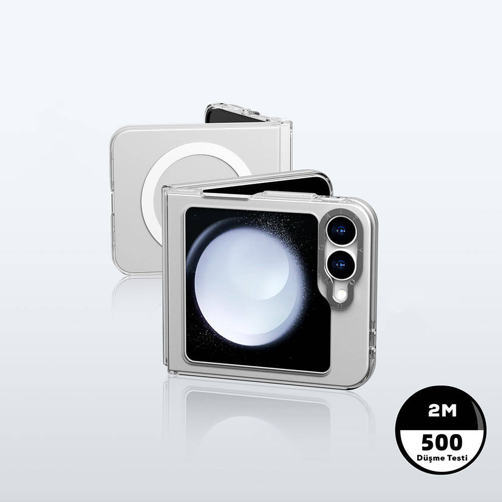 __genel|4|galaxy-z-flip-6-kilif-m-safe-sarj-ozellikli-seffaf-youngkit-crystal-shield-serisi-kapak-05|Galaxy Z Flip 6 Kılıf MagSafe Şarj Özellikli Şeffaf Youngkit Crystal Shield Serisi Kapak