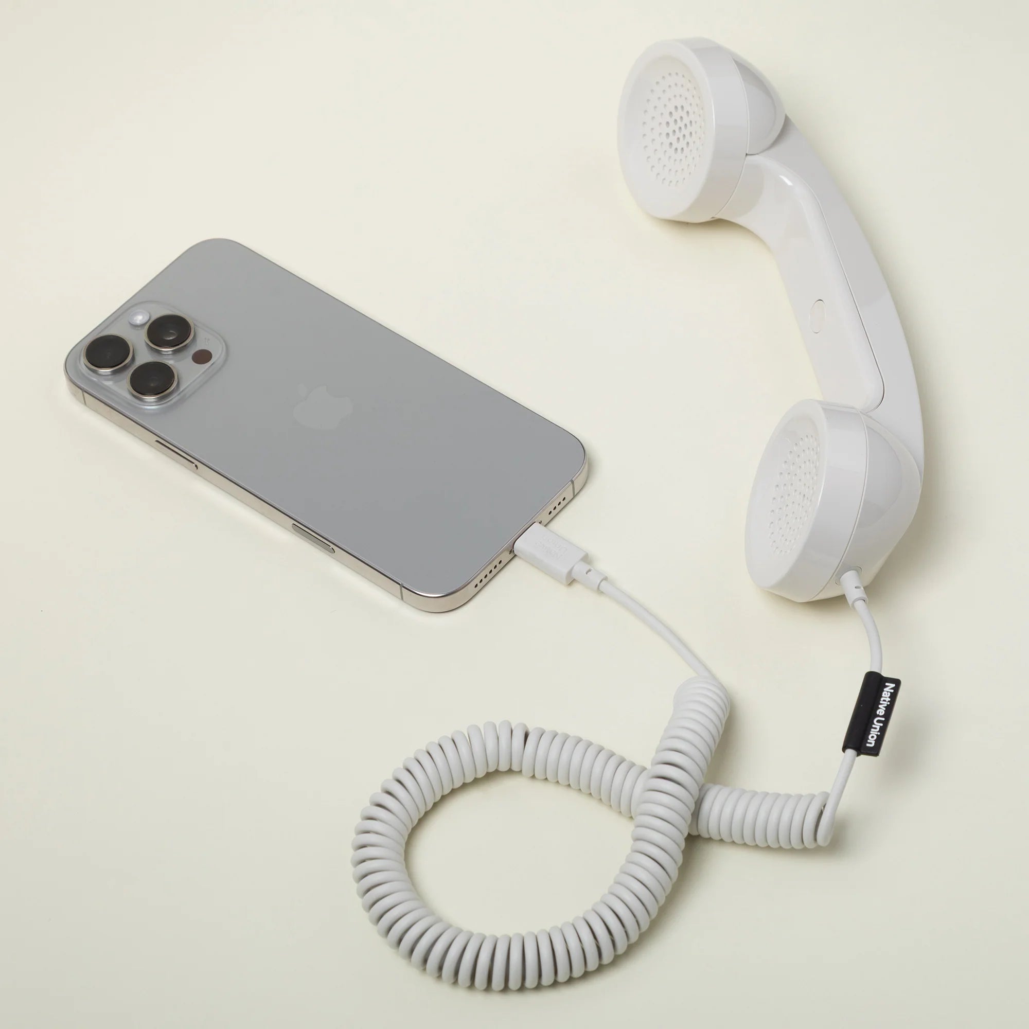 Native Union Pop Phone Retro Telefon Ahizesi - USB-C Destekli, Mikrofonlu ve Hoparlörlü (iPhone, iPad, Samsung S25, Laptop Uyumlu)
