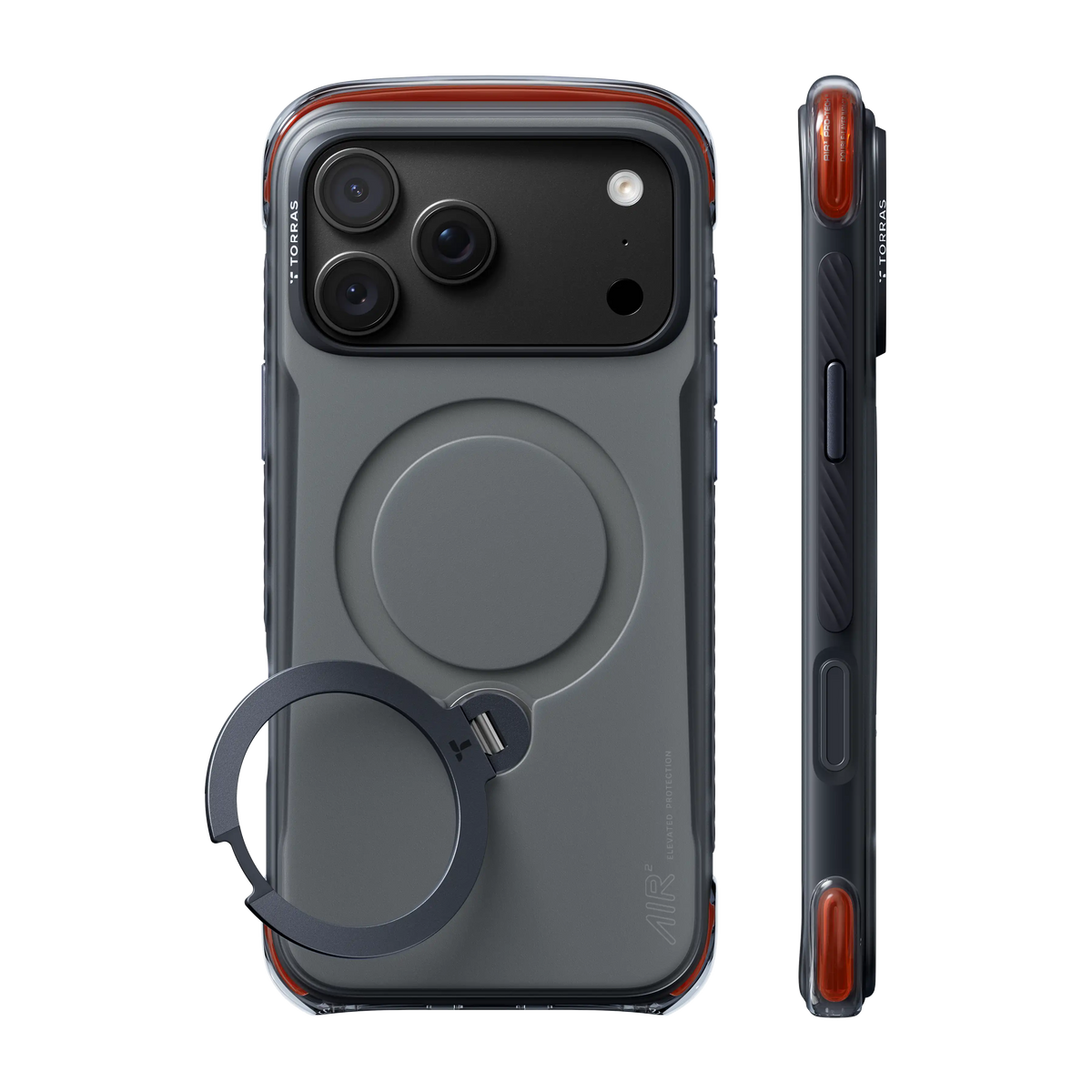 Torras Ostand Q3 Air Pro iPhone 18 Pro Kılıf Obsidian Core Siyah