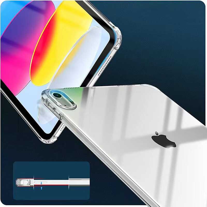 Apple iPad 11. Nesil 2025 (A16) Gordonix Tablet Nitro Anti Shock Şeffaf Silikon Kılıf