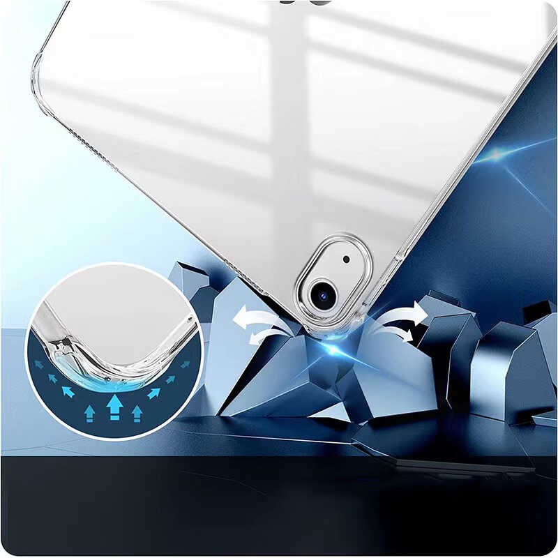 Apple iPad 11. Nesil 2025 (A16) Gordonix Tablet Nitro Anti Shock Şeffaf Silikon Kılıf