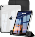 iPad Air kılıf siyah – şeffaf arka, çıkarılabilir kapak
