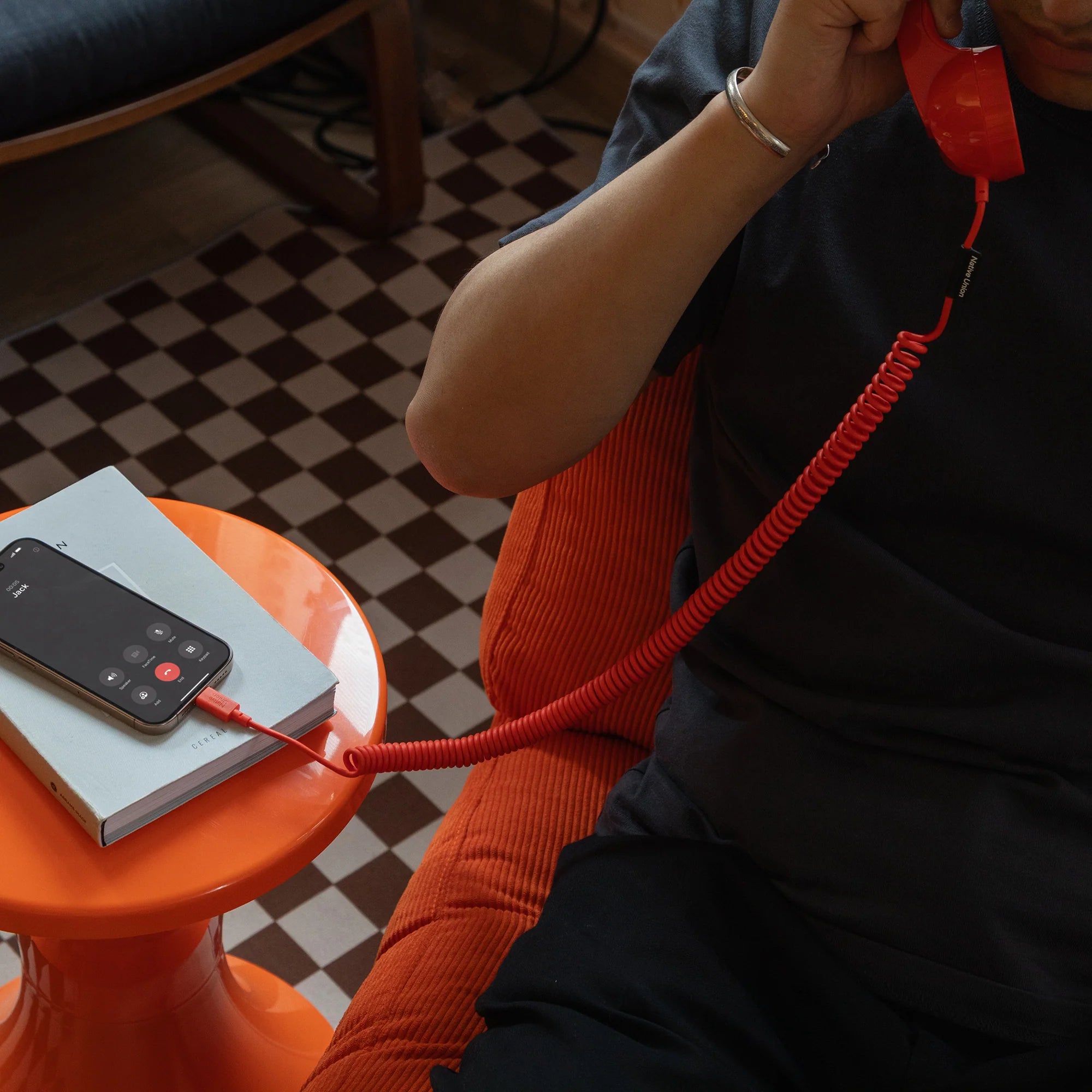 Native Union Pop Phone Retro Telefon Ahizesi - USB-C Destekli, Mikrofonlu ve Hoparlörlü (iPhone, iPad, Samsung S25, Laptop Uyumlu)