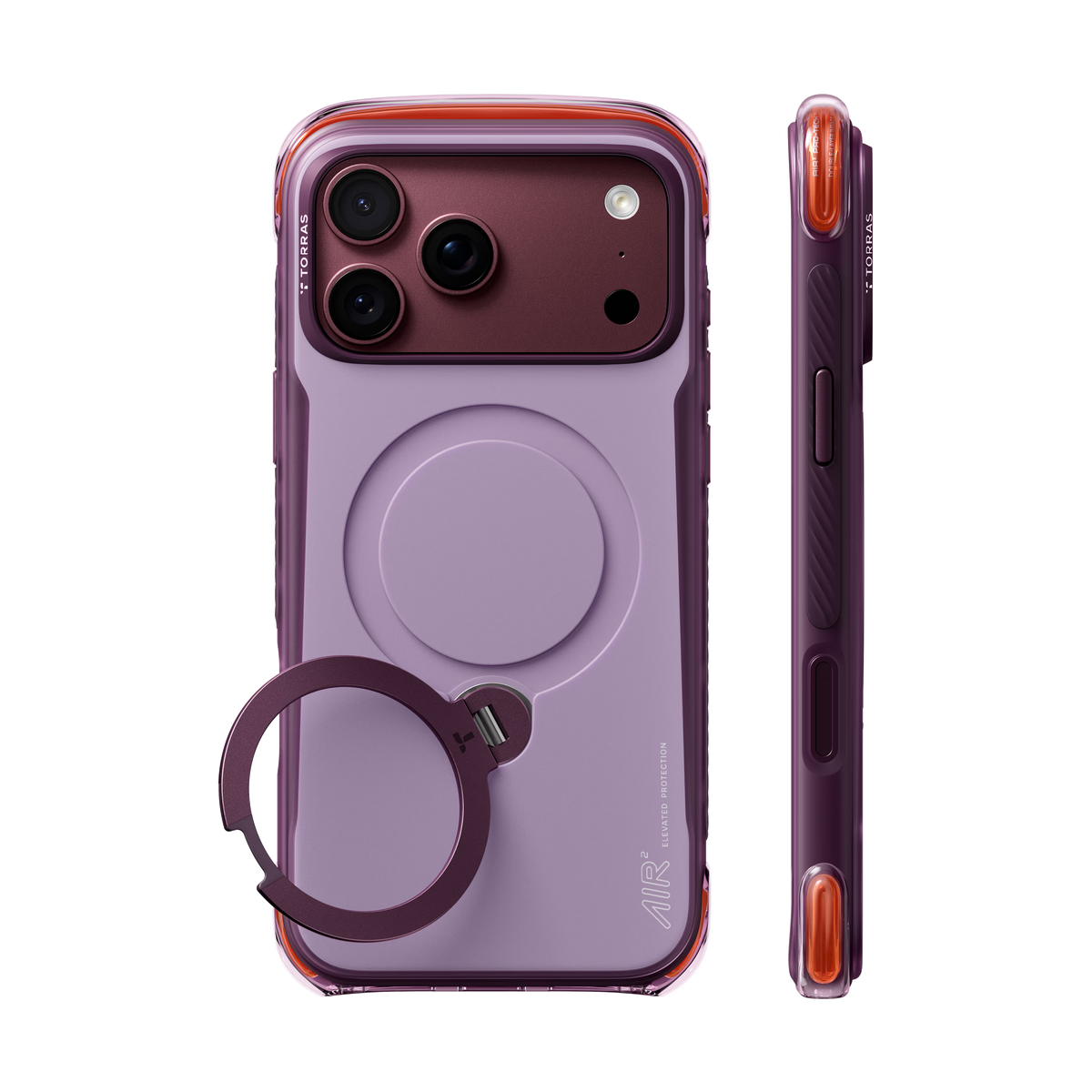 Torras Ostand Q3 Air Pro iPhone 18 Pro Kılıf Violet Summit Mor