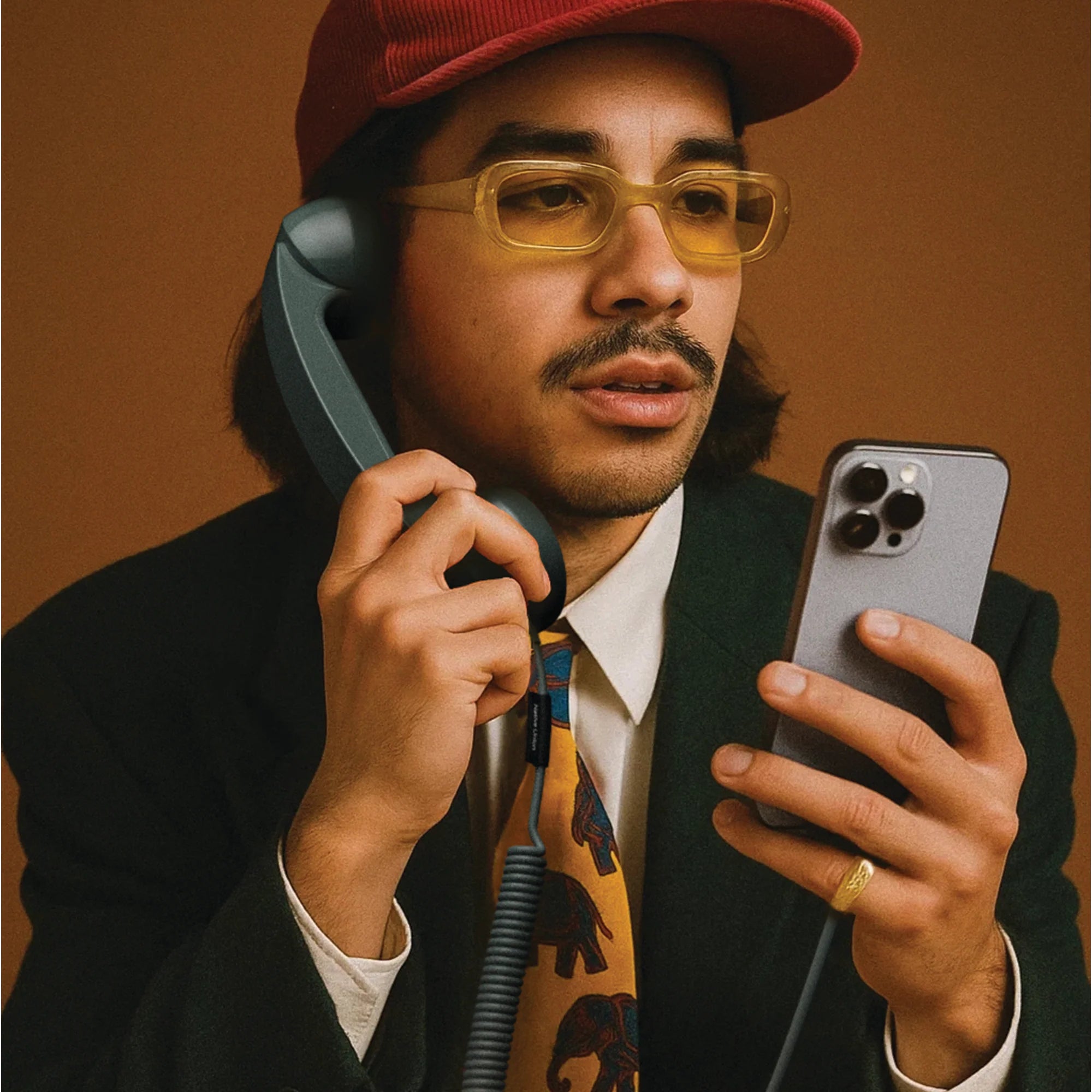 Native Union Pop Phone Retro Telefon Ahizesi - USB-C Destekli, Mikrofonlu ve Hoparlörlü (iPhone, iPad, Samsung S25, Laptop Uyumlu)